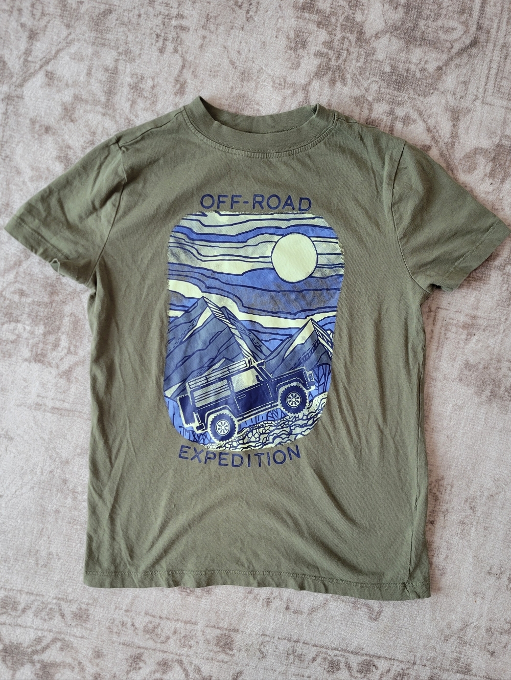 Carter’s Boys Graphic Tee M Army Green Off-Road Jeep